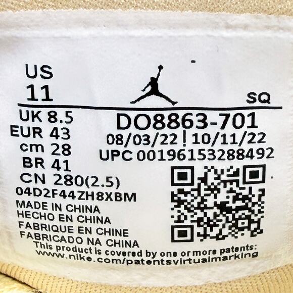 Nike Air Jordan Sophia Womens Size 11 Slide Sandals Team Gold White DO8863-701 - Picture 9 of 9